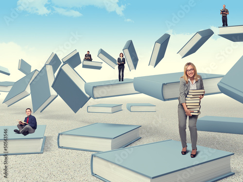 Photo: people on book people on book