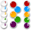 Numbered infographics list design.