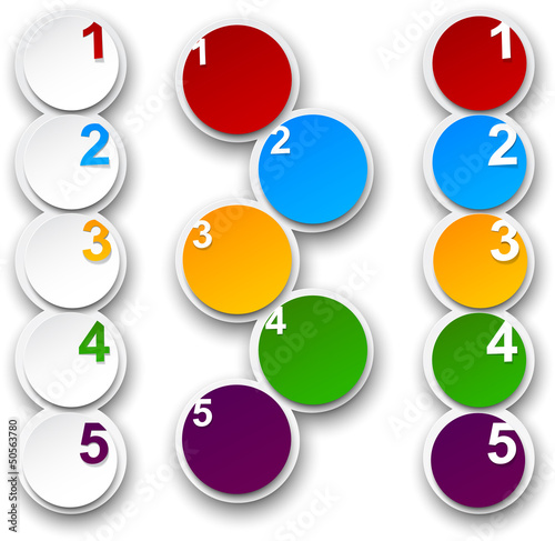 Vector: Numbered infographics list design. Numbered infographics list design.