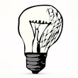 Light bulb vector icon
