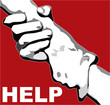 CLASPED HAND FOR HELP