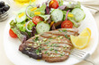 grilled tuna steak with garlic