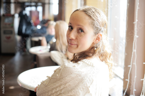 Photo: Portrait of woman at the restaurant Portrait of woman at the restaurant