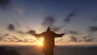 Christ the Reedemer at sunset, Rio de Janeiro, Brazil