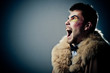 abstract fashion shot. color portrait of a young man