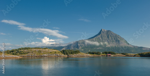 Photo: Sandhornoya island and mountain, Bodo, Norway Sandhornoya island and mountain, Bodo, Norway
