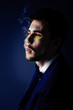 abstract fashion shot. color portrait of a young man