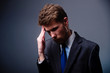 Thoughtful young businessman