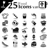 Food icons set, basic series