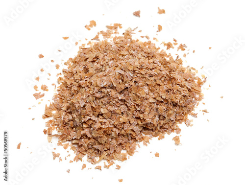 Photo: wheat bran isolated on white background wheat bran isolated on white background