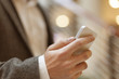 Smartphone in hand of businessman