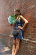 jeune fille et bouquet de basilic ,Philadelphie