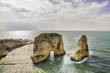 Pigeon Rocks in Beirut, Lebanon