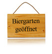 Biergarten geöffnet