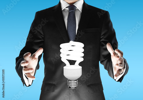 Photo: man with lamp man with lamp