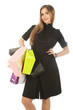 The image of girl with the bags