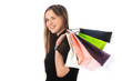 The image of girl with the bags