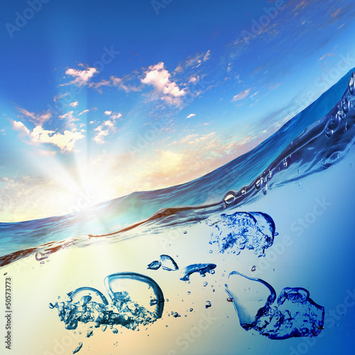 Photo: Sea wave with bubbles Sea wave with bubbles