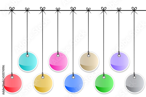 Vector: Hanging stickers Hanging stickers