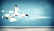 Photo: Image of running businessman Image of running businessman