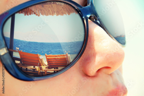 Photo: Reflection of a tropical resort Reflection of a tropical resort