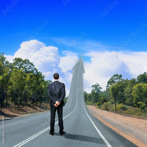 Photo: Concept of the road to success Concept of the road to success