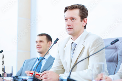 Photo: Two businessmen at meeting Two businessmen at meeting