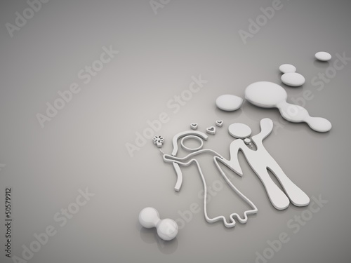 Illustration: stylish marriage symbol stylish marriage symbol
