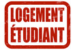 Grunge Stempel rot LOGEMENT ÉTUDIANT
