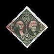 Washington, Jackson, USA presidents postal stamps isolated