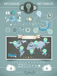 Infographic design template with paper tags