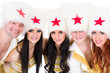 smiling dancer team wearing a cossack costumes