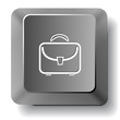 Briefcase. Vector computer key.
