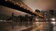 Video: city at night skyline new york east river areal view 1080 HD city at night skyline new york east river areal view 1080 HD