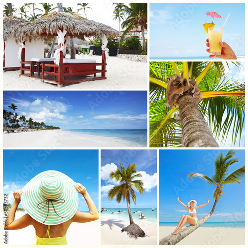 Photo: Exotic luxury resort collage. Exotic luxury resort collage.