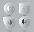 Fish. Glass buttons. Vector illustration.