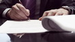 Businessman signing a contract