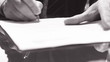 Businessman signing a contract