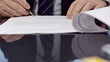 Businessman signs a contract