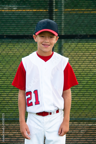 Photo: Youth baseball player portrait Youth baseball player portrait