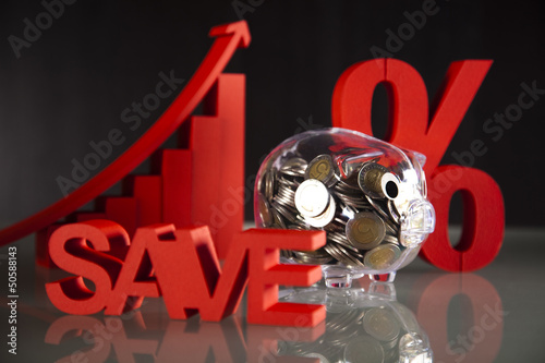 Photo: Piggy bank, saving money Piggy bank, saving money