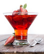 Strawberry Jello on white