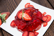 Portion of Strawberry Jello