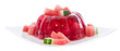 Watermelon Jello on white