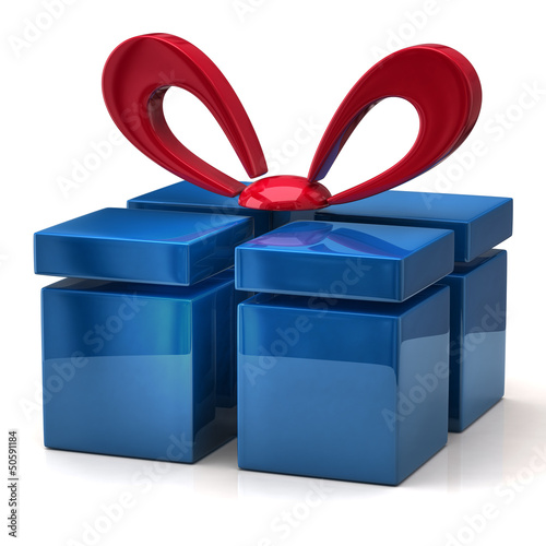 Illustration: Blue gift icon Blue gift icon