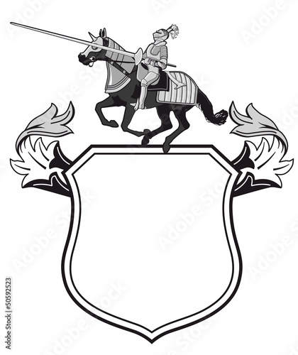 Vector: Ritter Tunier Wappen Ritter Tunier Wappen