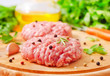 Raw meat balls with aroma spice