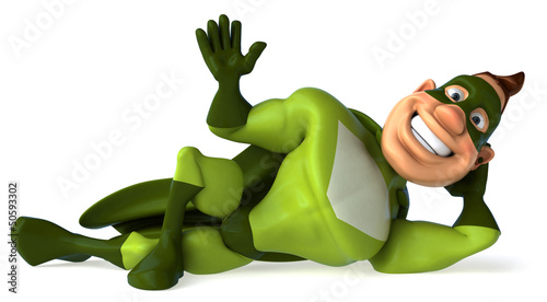 Illustration: Green superhero Green superhero