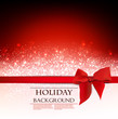 Elegant Holiday Red background with bow and place for text. Vect
