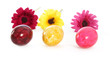 Three colourful Easter Eggs with flowers